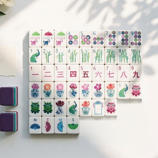 Grape Floral Mahjong Set — 160 Tiles