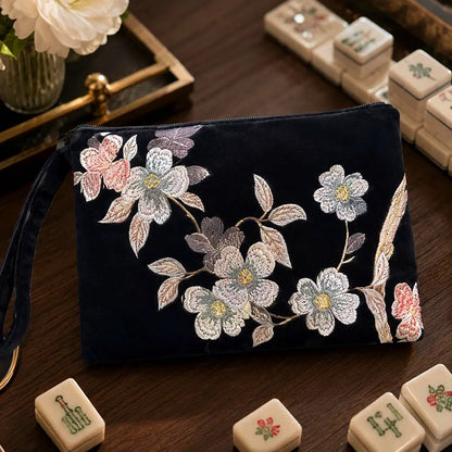 The Soft Floral Clutch That Carries Your Mahjong Day